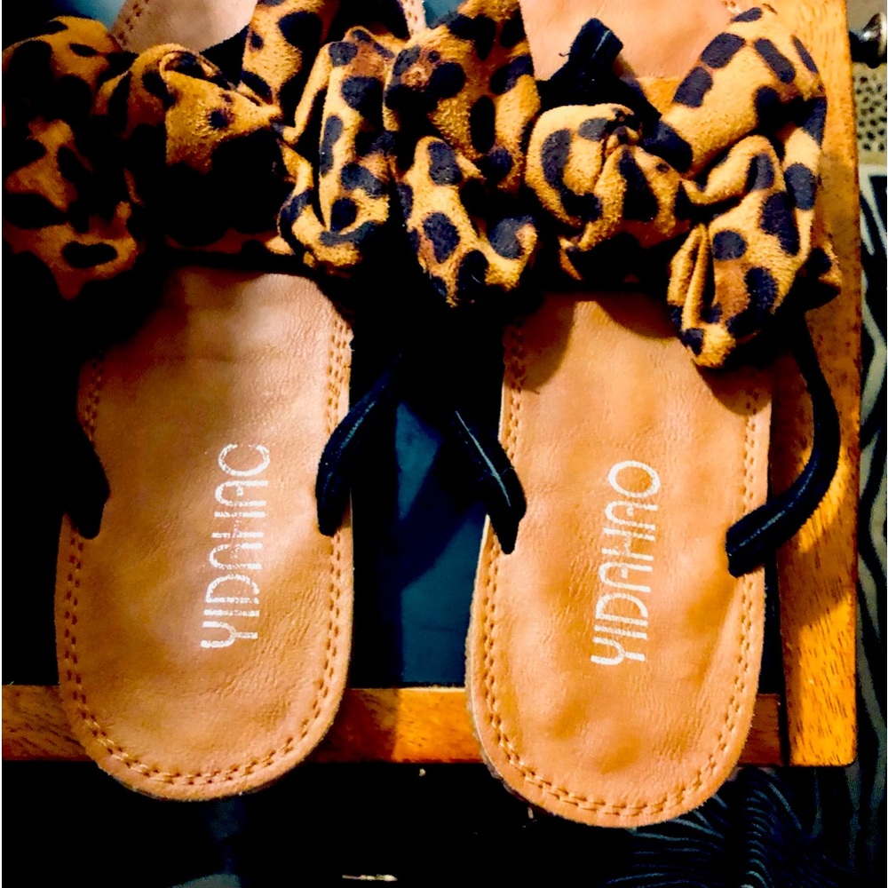 Leopard sandals
